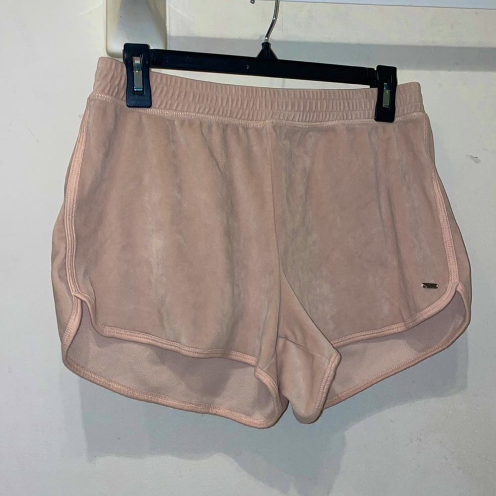 Velvet pink Hollister shorts, Size medium